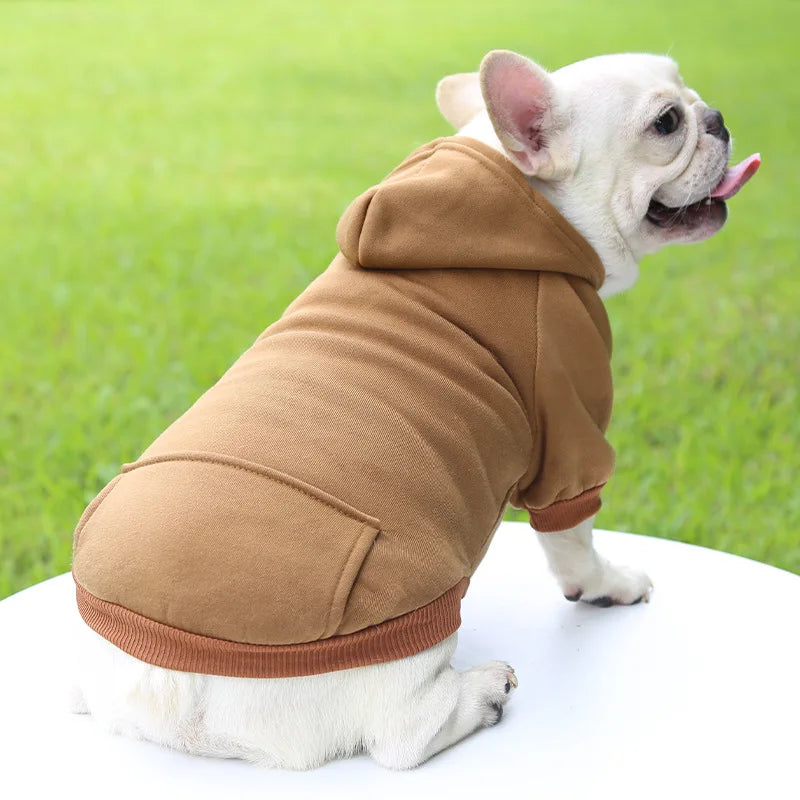 NONECN Dog Winter Hooded Sweatshirt Pet Coat Jacket