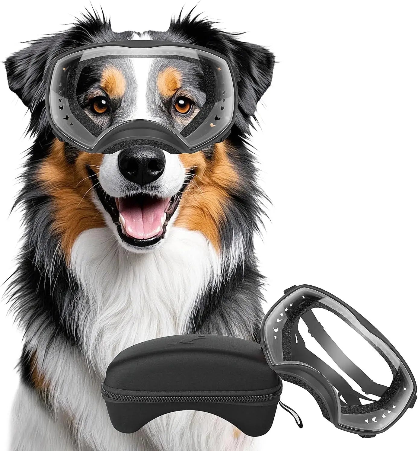 ATUBAN Dog Sunglasses UV Protection Windproof Goggles for Dogs