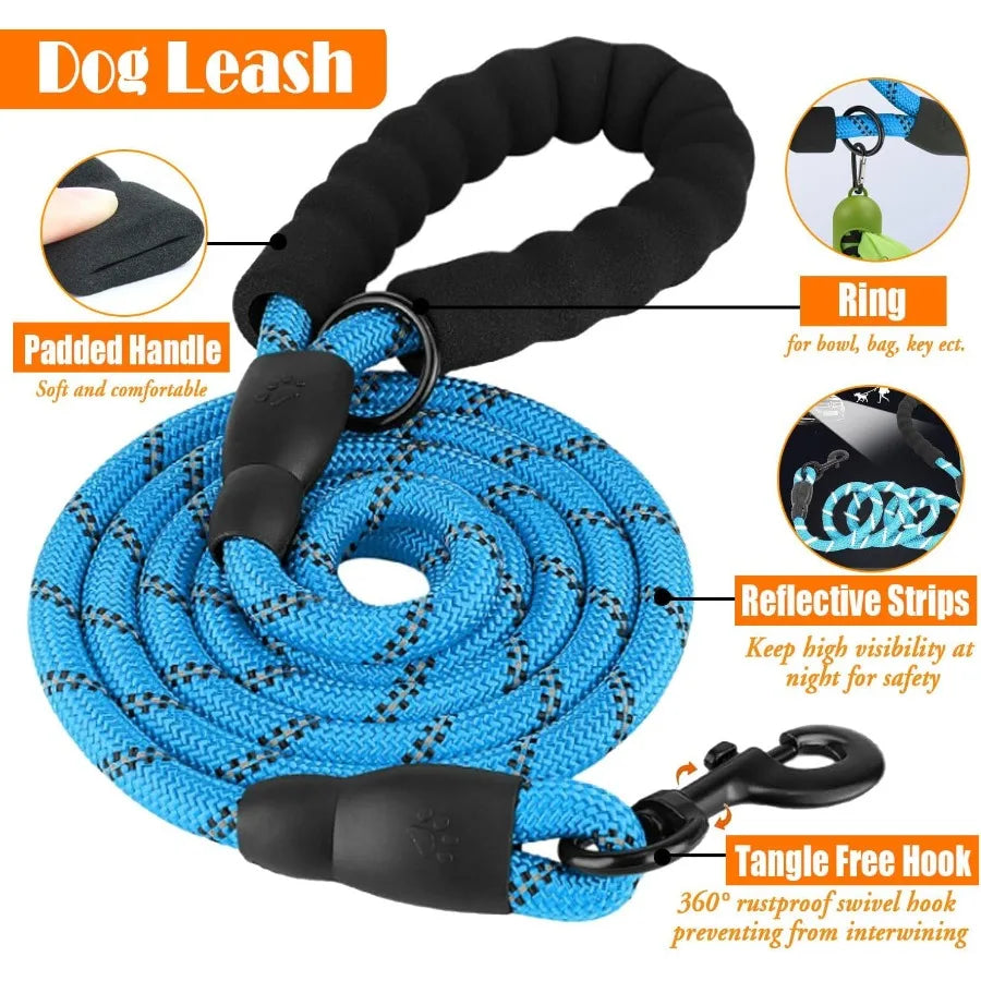 High-concerned No Pull Dog Harness Set With Leash Seatbelt Bowls