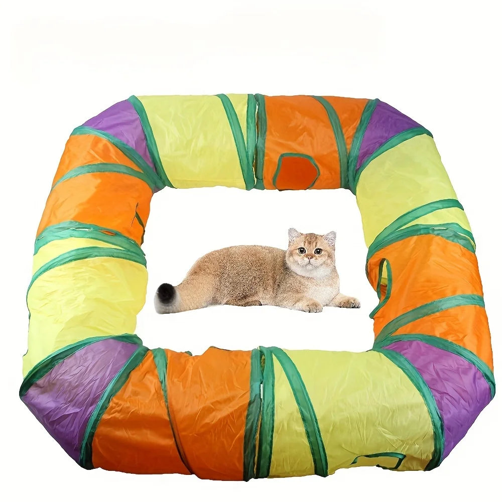 Cat Tunnels 4 Pack Suede Durable Play Tunnel for Cats