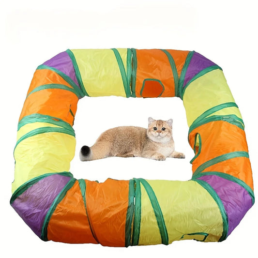 Cat Tunnels 4 Pack Suede Durable Play Tunnel for Cats