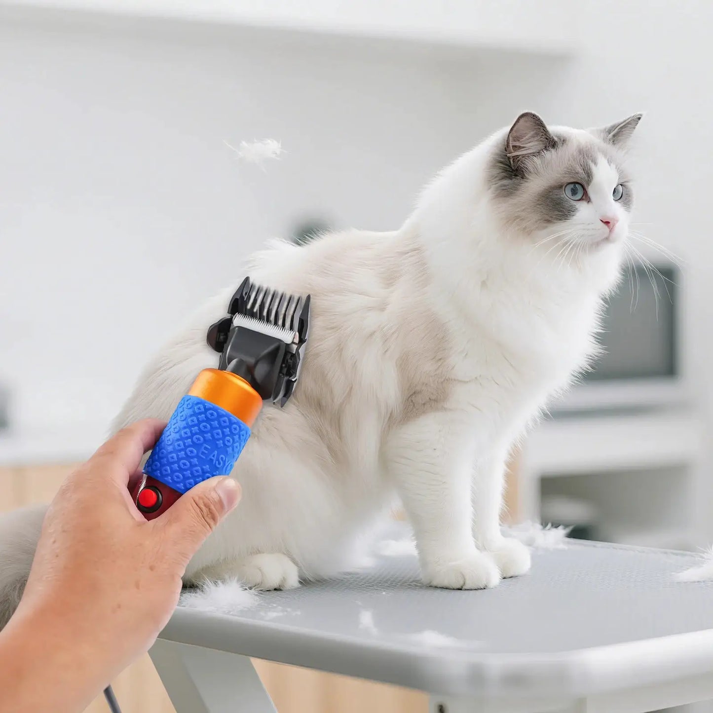 36W Professional Dog Clipper Cat Hair Trimmer Pet Grooming Kit Adjustable Clipper Comb & Detachable Blades Trimmer by Furtastic Pet Essentials