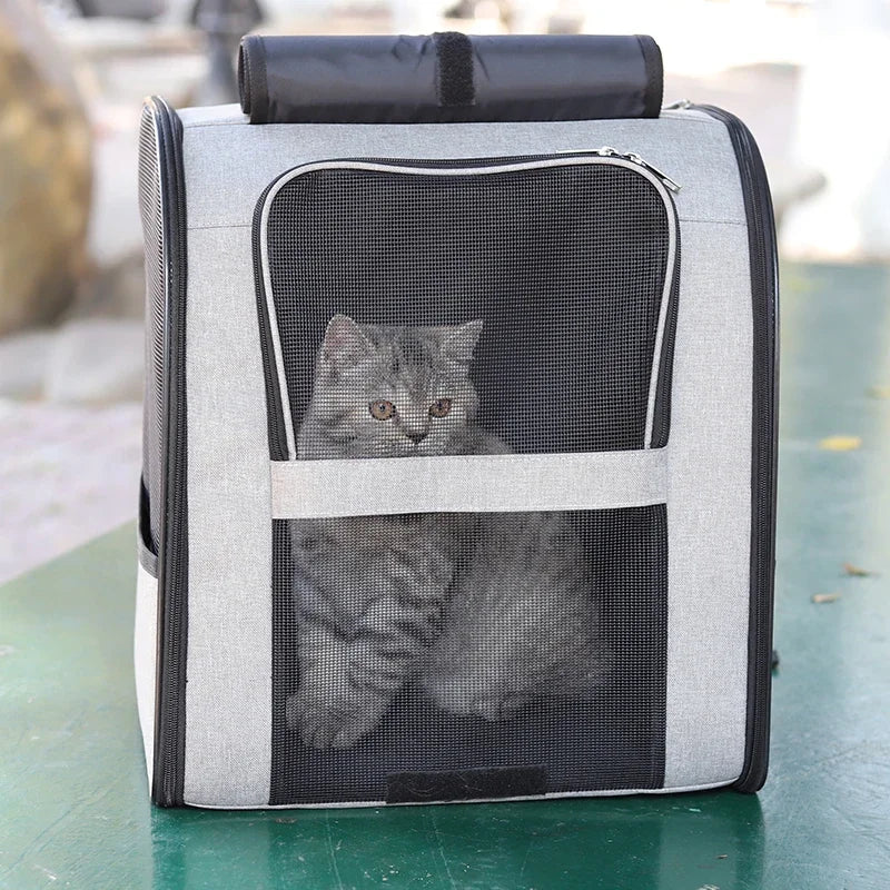 Lightweight Cat Backpack Carrier With Breathable Mesh