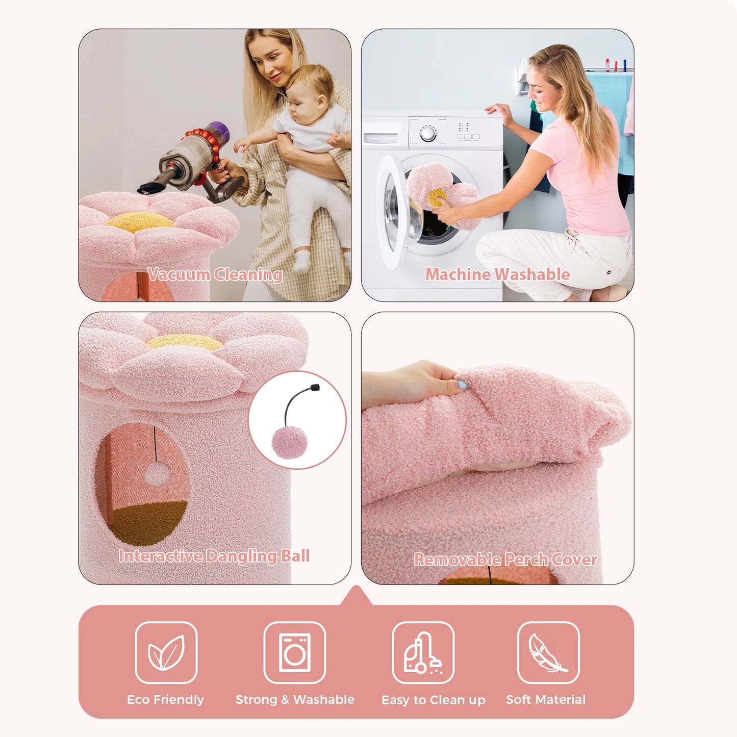 PAWZ Road Two-Story Cat House With Removable Flower Bed