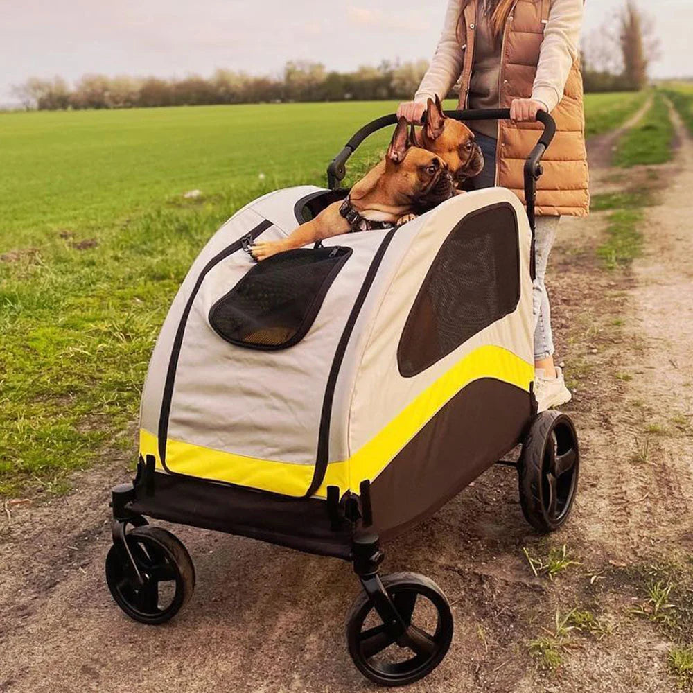 Breed All Breeds Premium Dog Stroller Pram Foldable Four Wheel