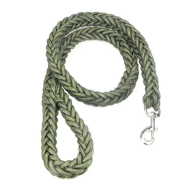 Nylon Braided Dog Leash For Large Breeds Traction Rope