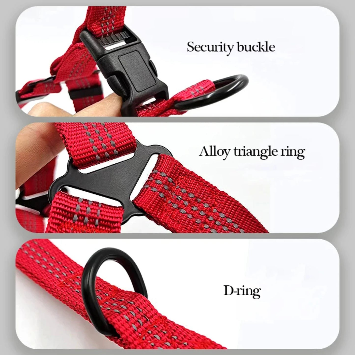 NONECN Adjustable Reflective Breathable Dog Y Harness Puppies And Dogs