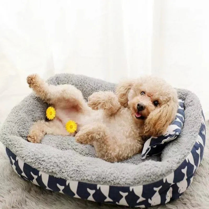 Luxurious Soft Plush Pet Bed For Cats And Dogs Pillow