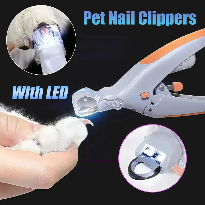 LED Light Pet Nail Clipper With Amplification For Pets
