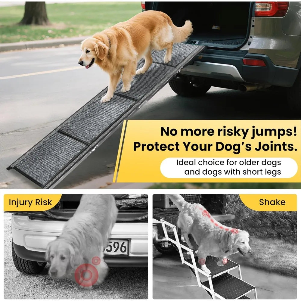 Dog Car Ramp Non Slip Portable Collapsible For Trucks