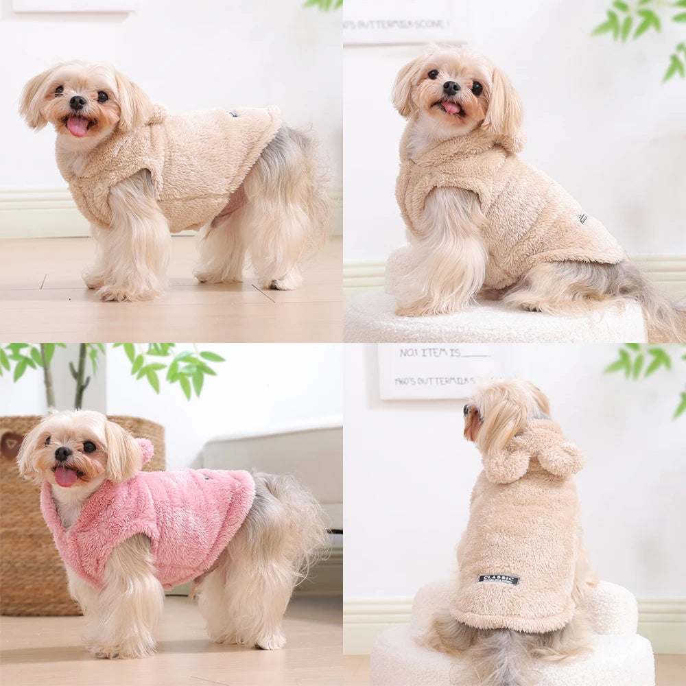 NONECN Winter Pet Hoodie Sweater For Dogs And Cats