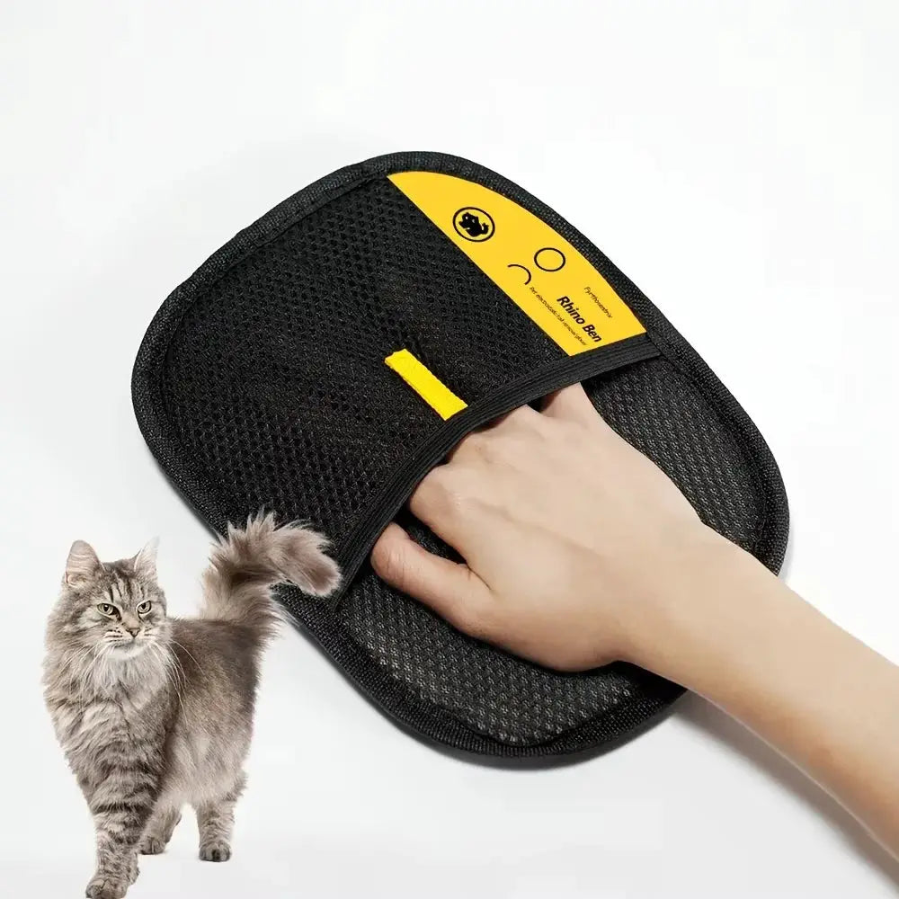 Large Size Pet Hair Removal Gloves, Static Cat Grooming Gloves, Polypropylene Fur Dander Remover for Dogs Cats by Furtastic Pet Essentials
