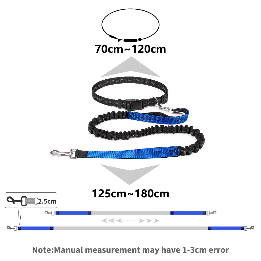 NONECN Hand Free Dog Leash Waist Belt for Walking Jogging