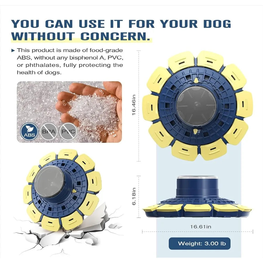 US Brand Design Triple Level Dog Puzzle Toy Paw-Activated Feeder