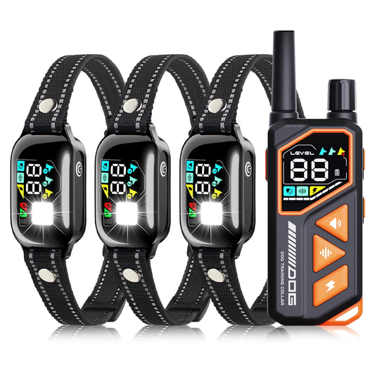 PaiPaitek 2 In 1 Dog Training Collar 3 Channel Bark Control IPX7 Waterproof