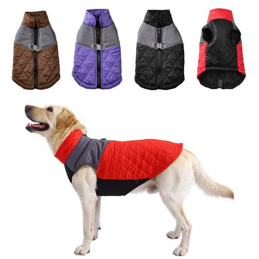 Holapet Reflective Warm Dog Jacket For Large Dogs Waterproof