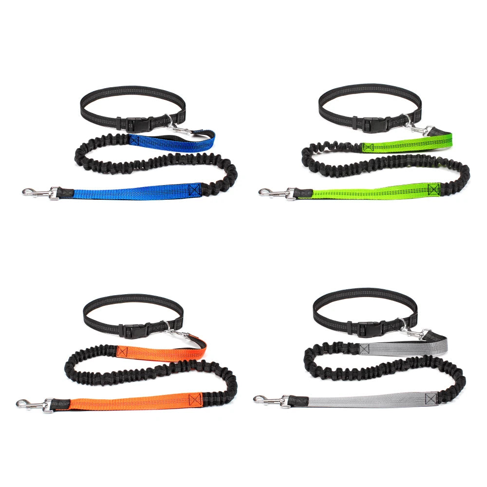 NONECN Hand Free Dog Leash Waist Belt for Walking Jogging