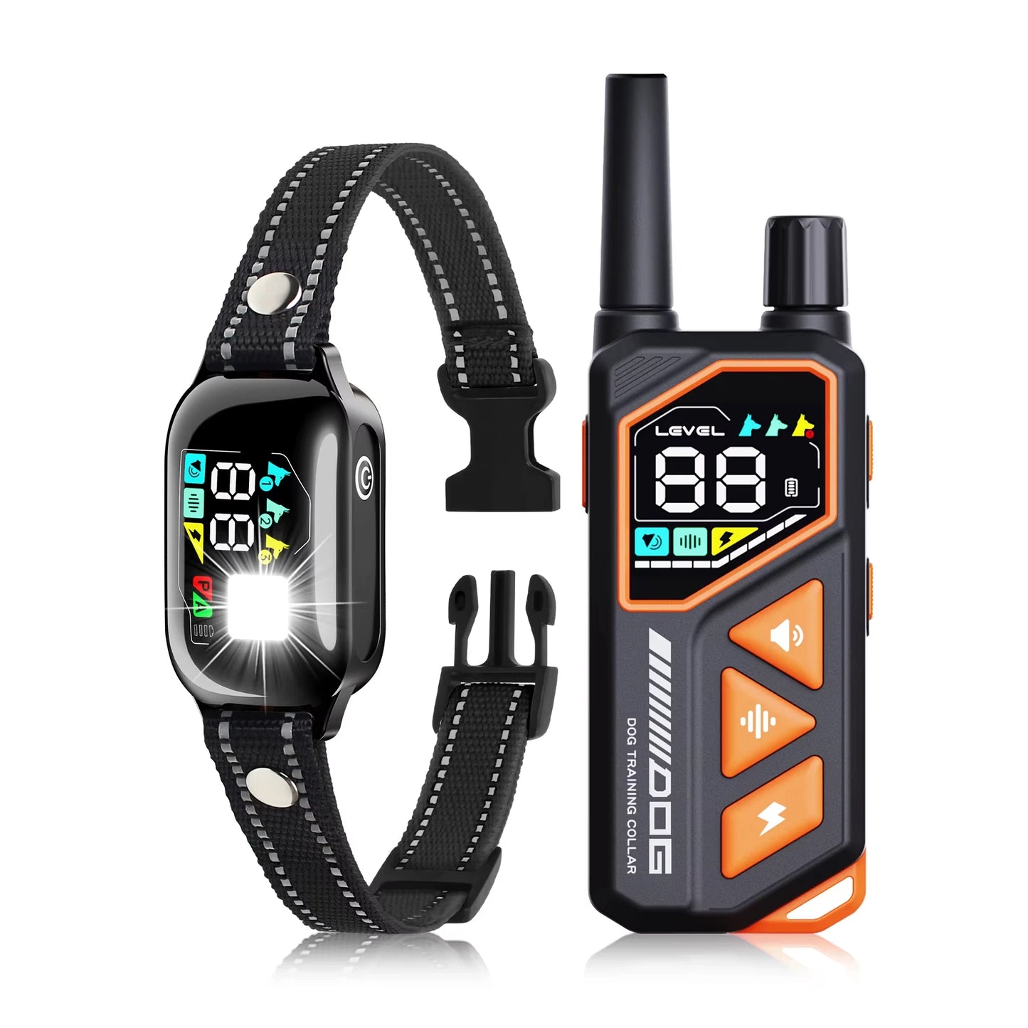 PaiPaitek 2 In 1 Dog Training Collar 3 Channel Bark Control IPX7 Waterproof