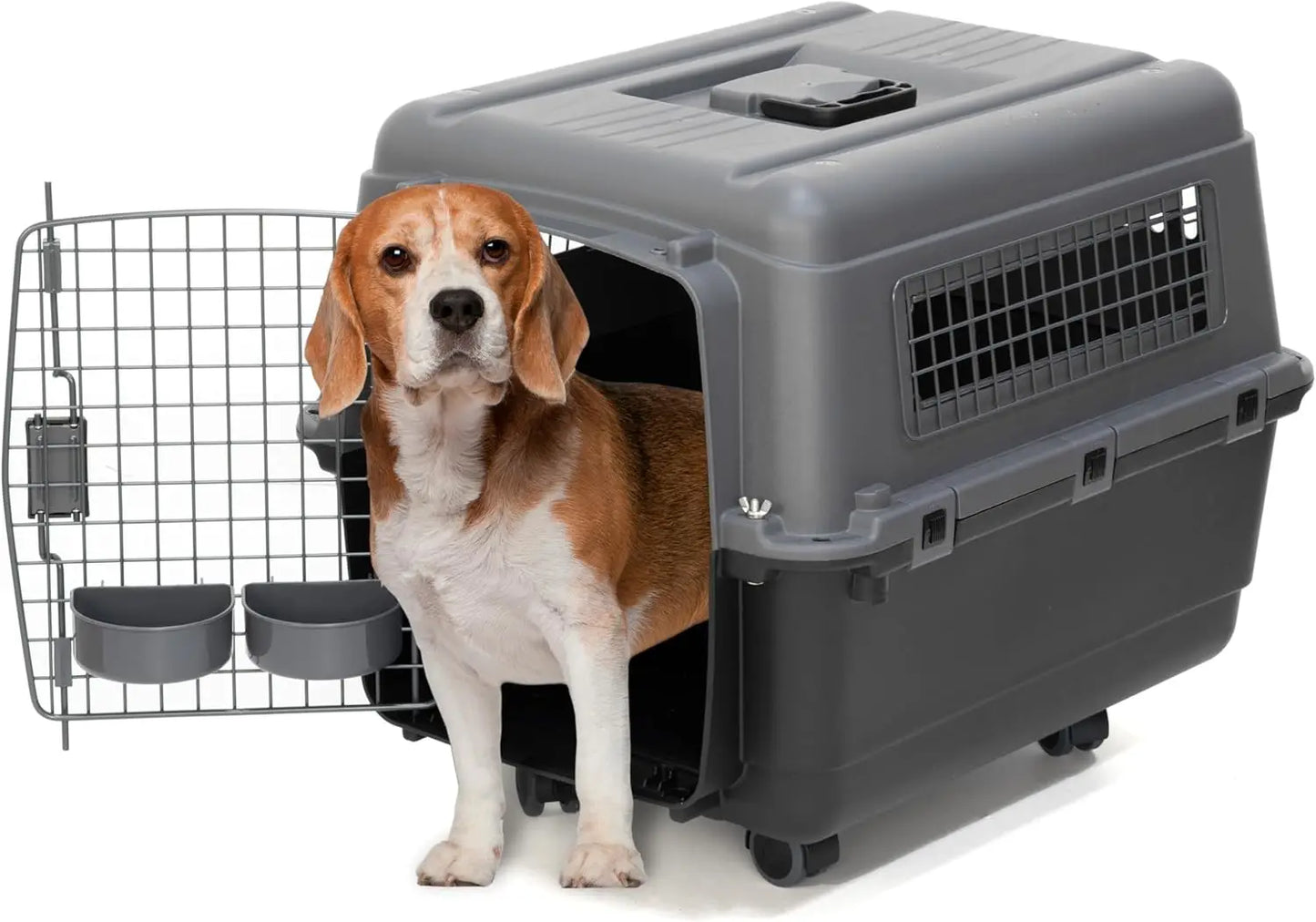 Airline Approved Travel Dog Crate With Wheels
