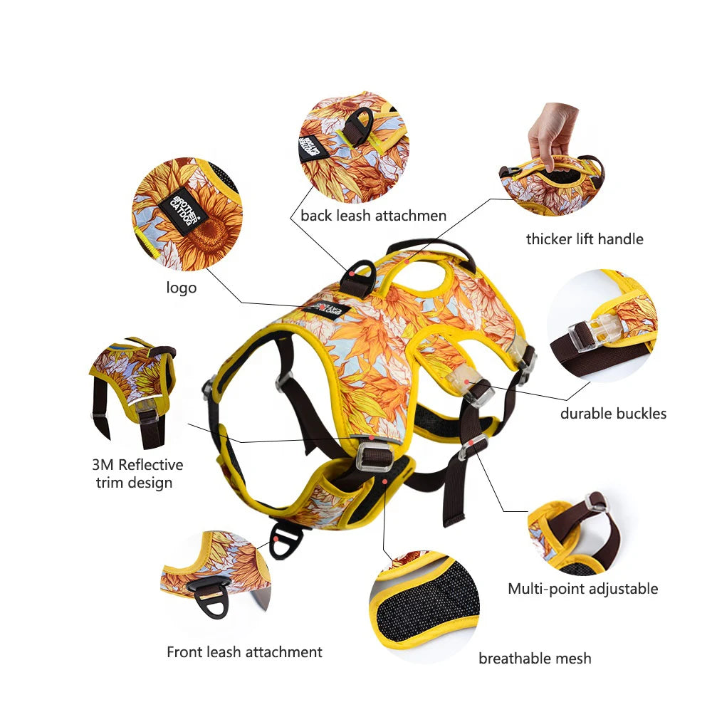 JANPET Reflective No Pull Dog Harness Adjustable Vest