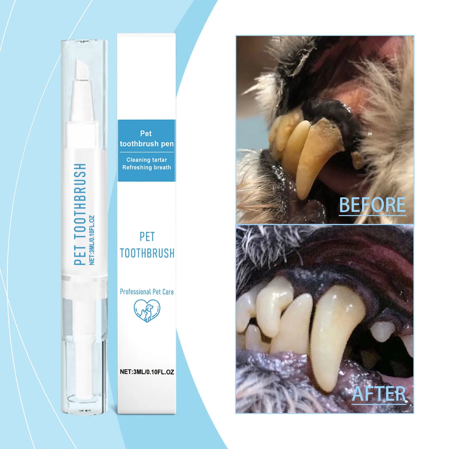 Pet Toothbrush Pen Teeth Cleaning Tool For Dogs And Cats Fresh Breath