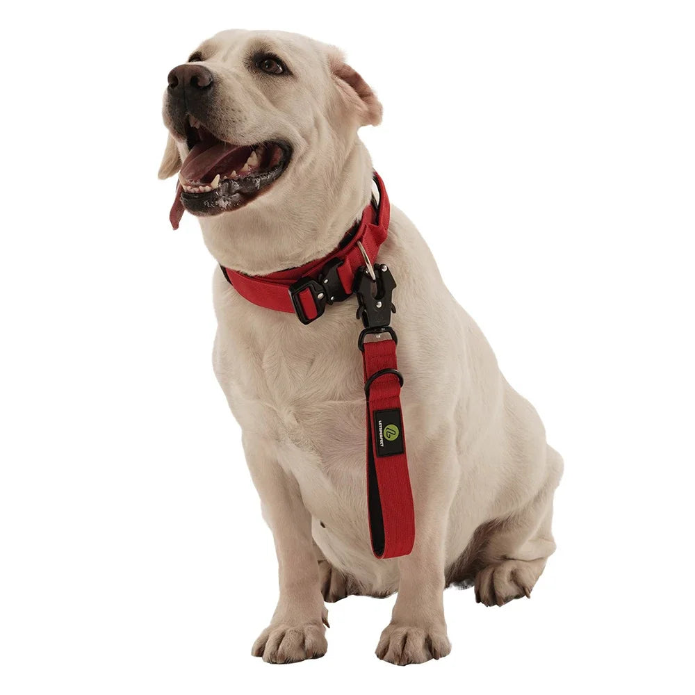 Nylon Short Dog Leash With Padded Handle Reflective Traffic Lead