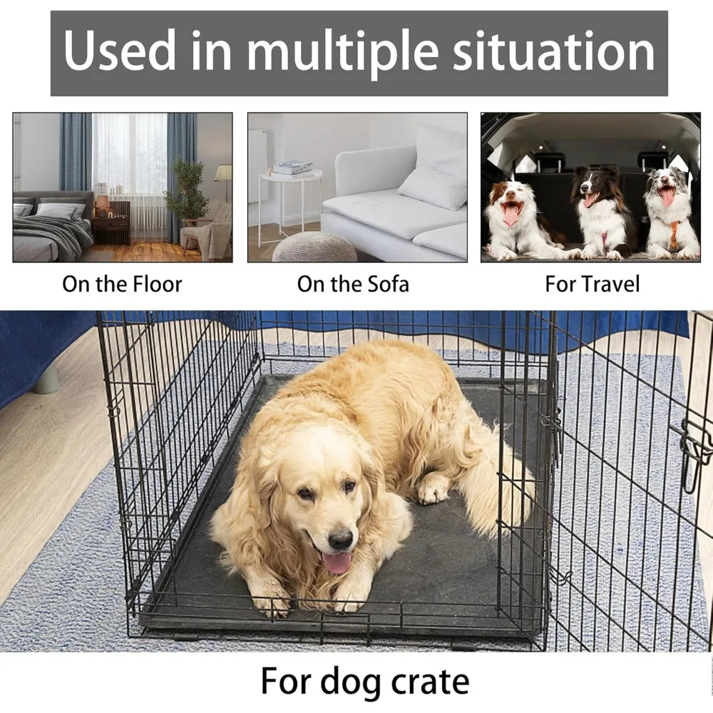 DAFIFY Cooling Dog Bed Mat For Crate Reversible Flannel Waterproof