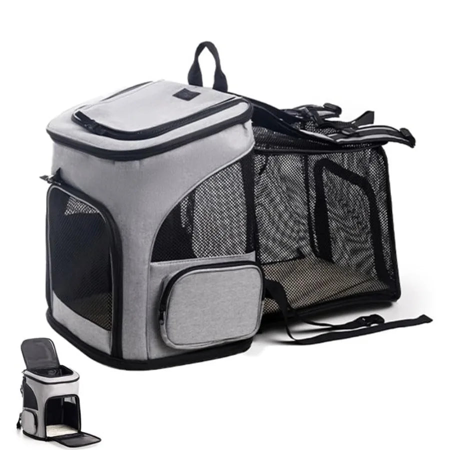 Expandable Cat Carrier Backpack For Pets Airline Approved