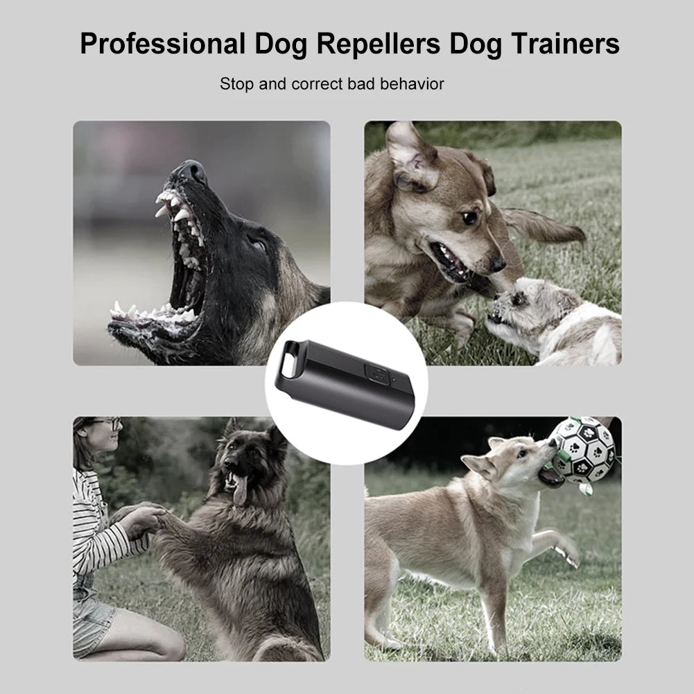 Shunmaii Ultrasonic Dog Chaser Deterrent With LED Flashlight