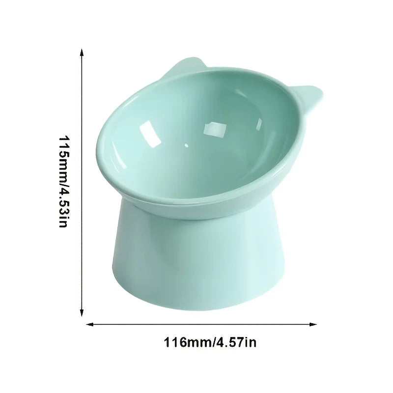 AEHOME Tilted Cat Bowl Ergonomic Raised Non Slip Anti Vomit