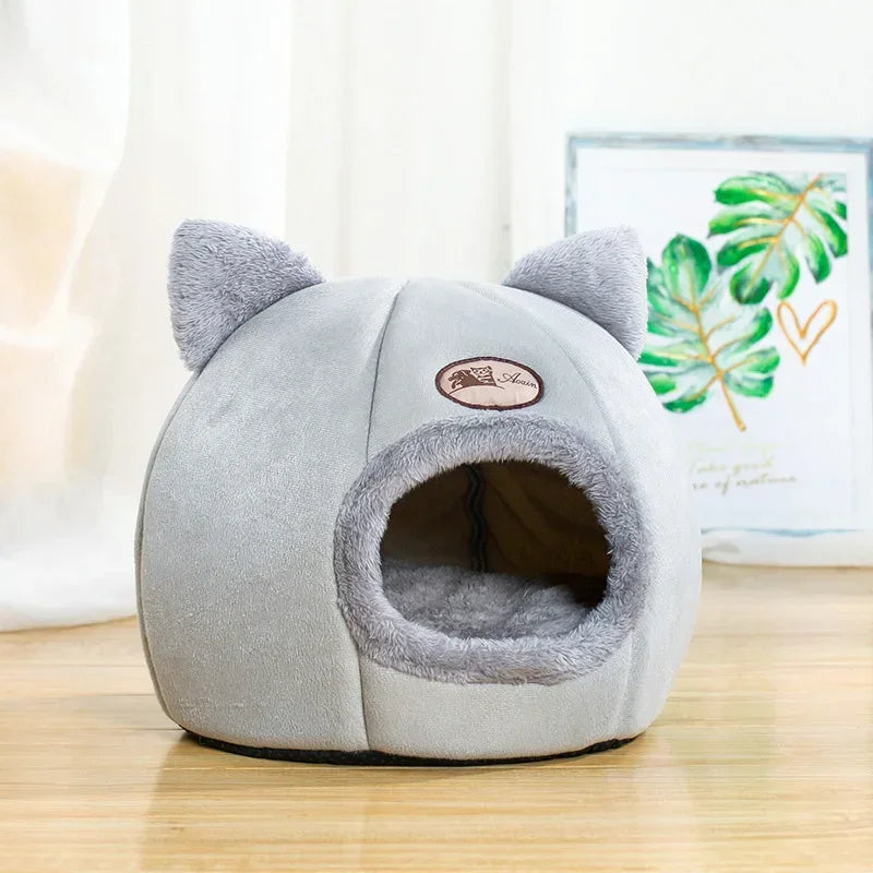Booteely Deep Sleep Winter Cat Bed Cozy Cave Nest Indoor