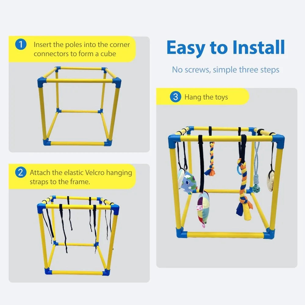 Hign-concerned Puppy Play Gym 8 Hanging Toys for Small Dogs