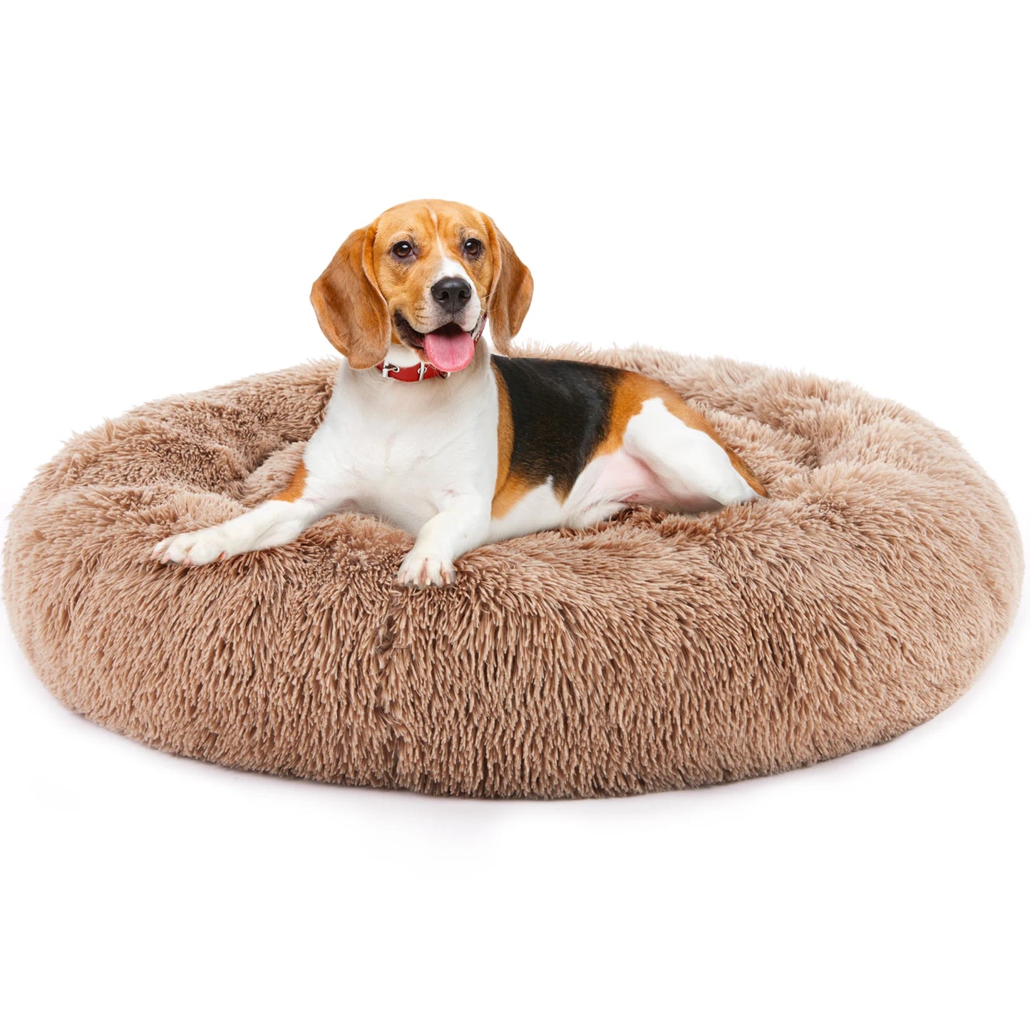 JHK Calming Dog Bed Anti Slip Plush Faux Fur