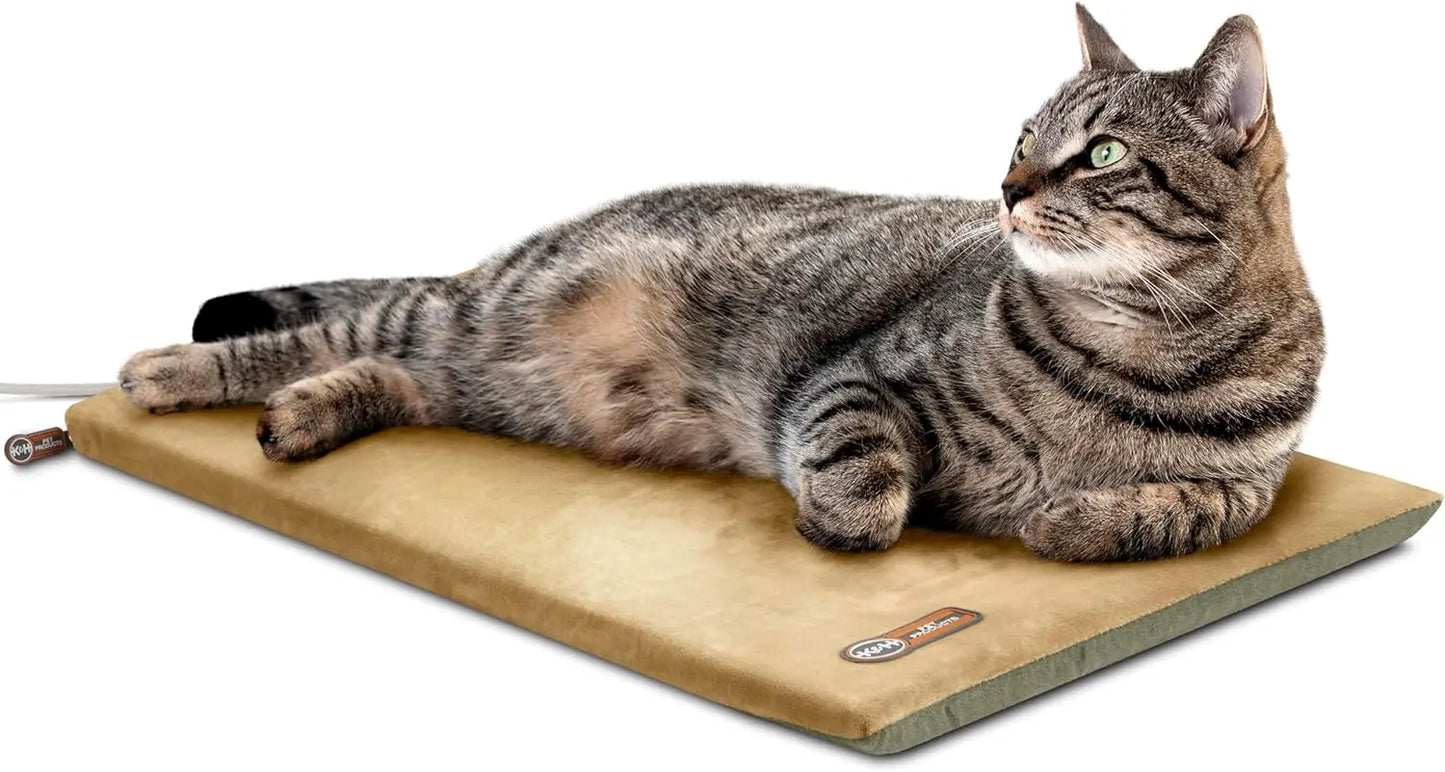 XMSJ Heated Cat Bed Pad For Indoor Cats Calming Warm Mat