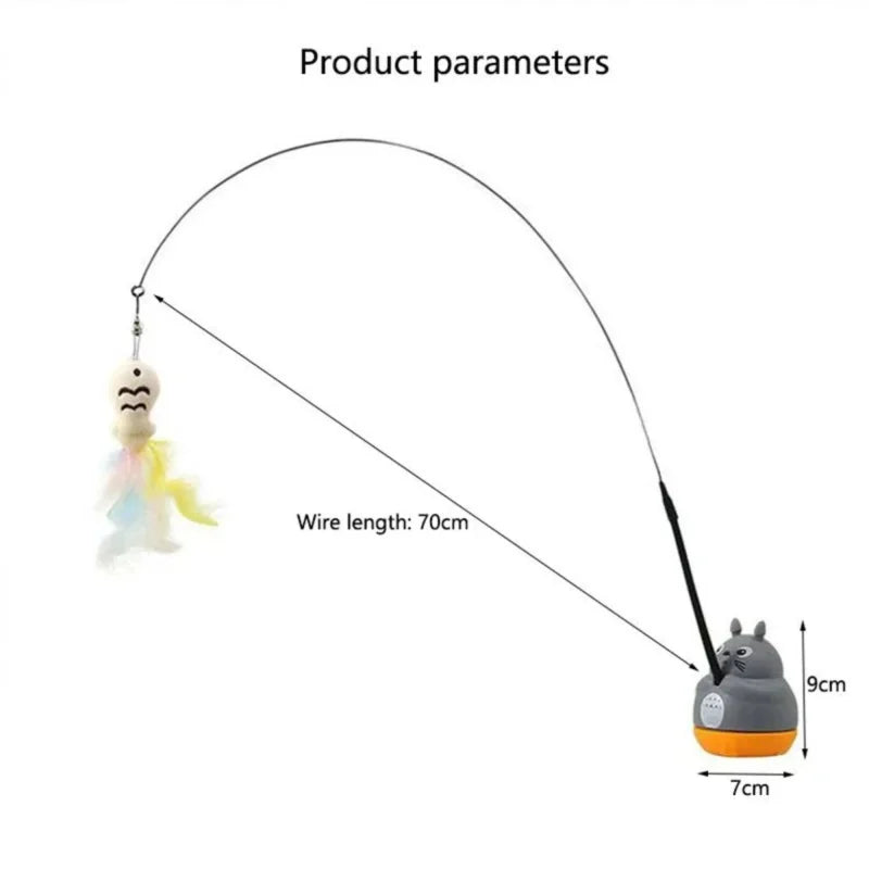 Cat Teaser Toy Interactive Feather Wand For Cats