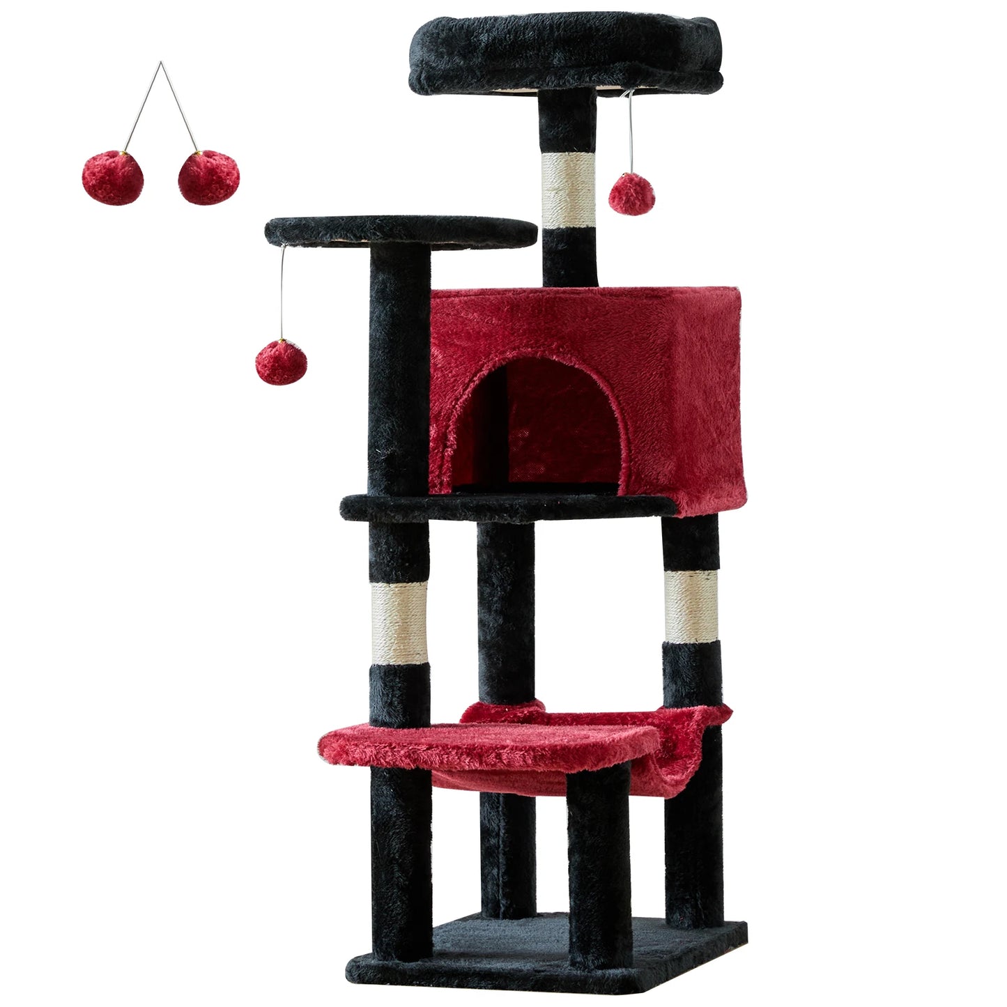 JHK Four Level Multi Cat Climbing Cat Tree Tower Sisal