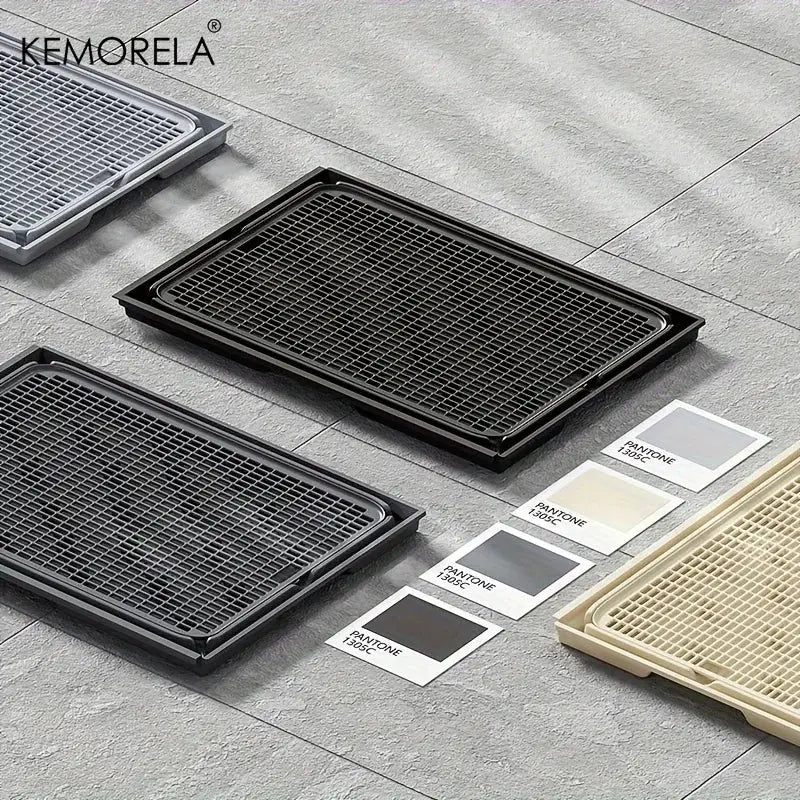 KEMORELA EXtra Large Stainless Steel Cat Litter Box with Lid - Enclosed LitterPan High-Sided Resistant Leak-Proof Cat Litter Mat by Furtastic Pet Essentials