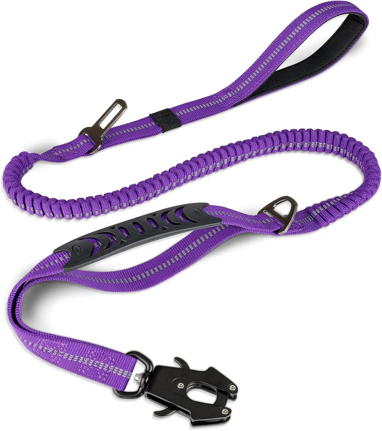 Reflective Shock Absorbing Car Seatbelt Leash For Large Dogs