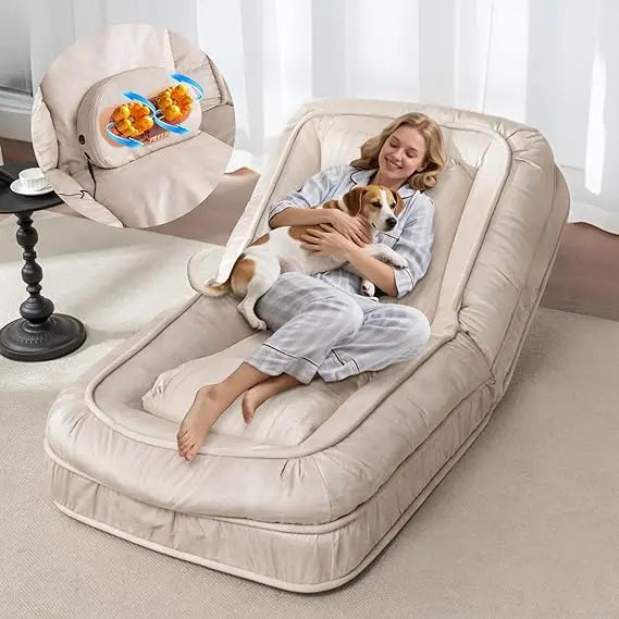 LZJV Human Dog Bed Lazy Sofa Chair 5 Adjustable Tatami