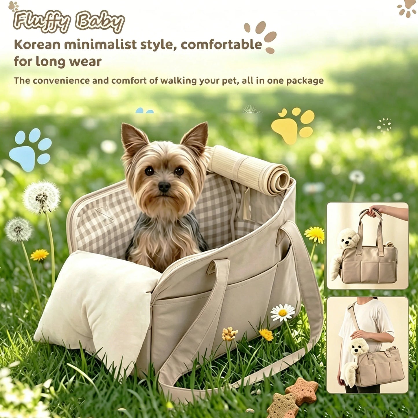 Fluffybaby Cat Carrier Breathable Side Backpack For Travel