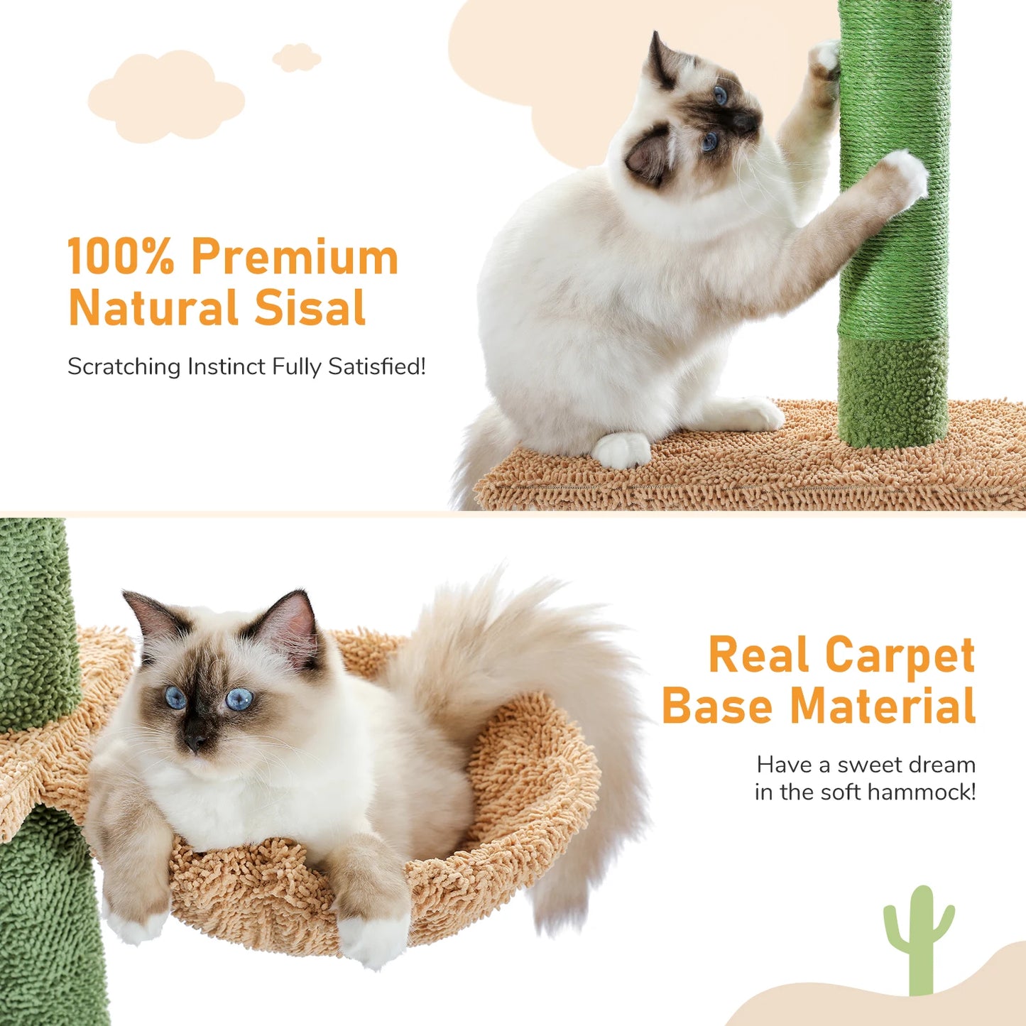 PAWZ Road 5-Tier Floor To Ceiling Cat Tree Cactus Post