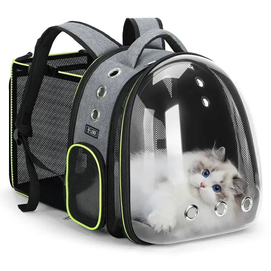 Bubble Cat Backpack Carrier With Expandable Space And Transparent Window by Furtastic Pet Essentials