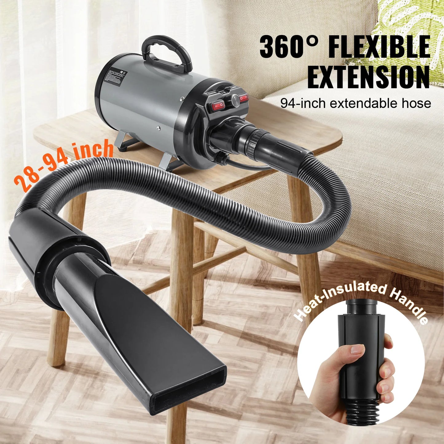 2000W Pet Dryer For Dog Grooming With Adjustable Speed