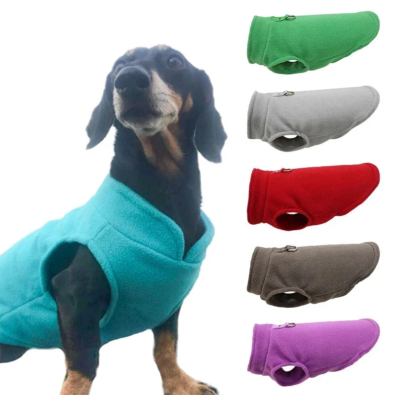 NONECN Fleece Dog Coat With D Ring For Small Dogs And Cats