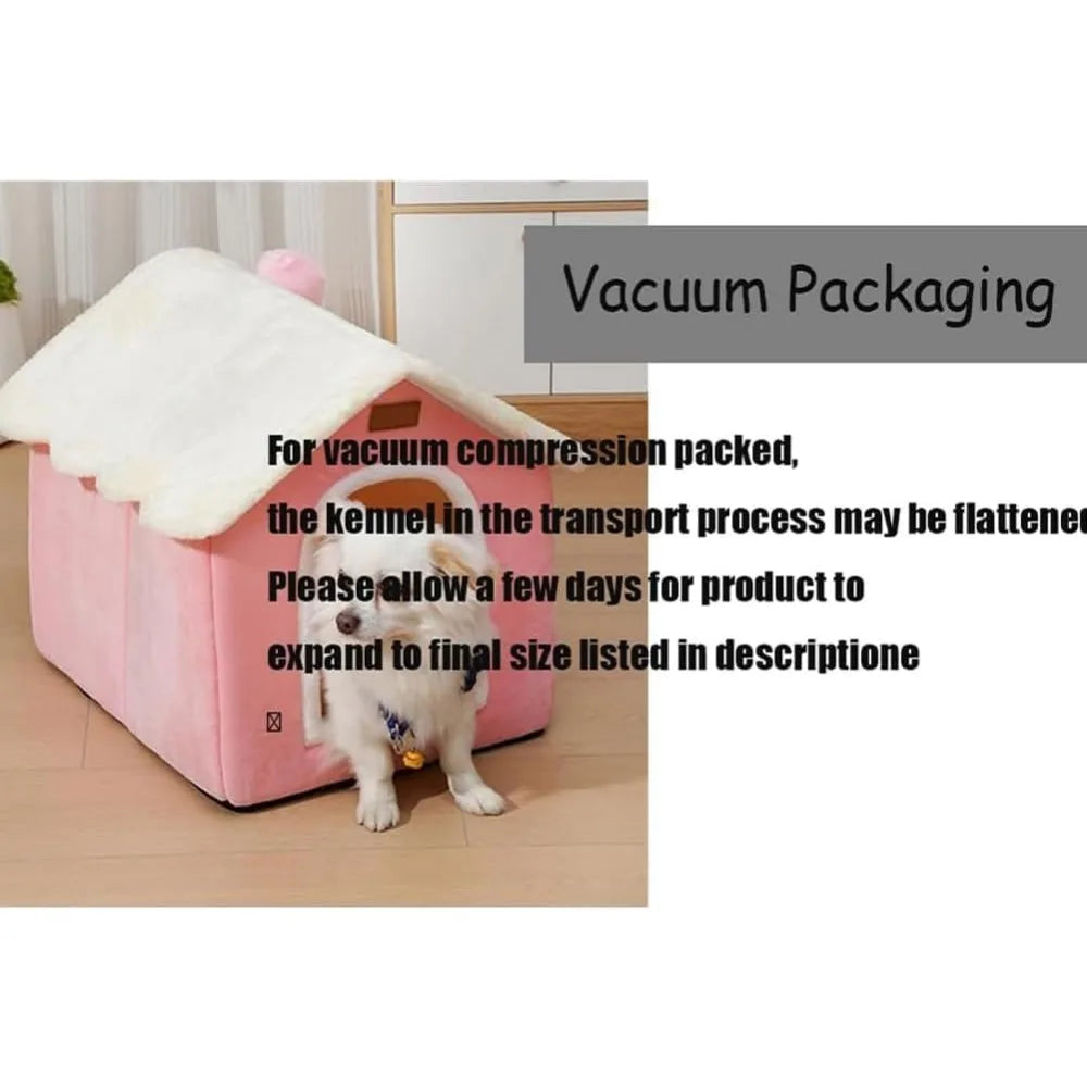 Foldable Indoor Memory Sponge Dog House Bed With Cushion Comfort