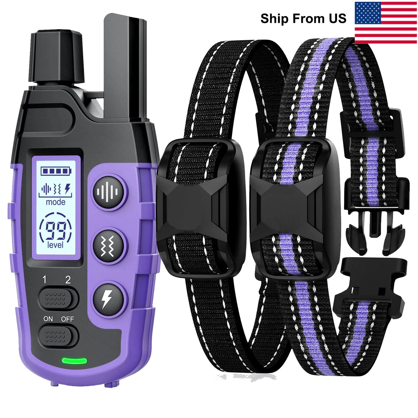 WXRPET 3300ft Waterproof Electric Dog Training Collar With Remote Control