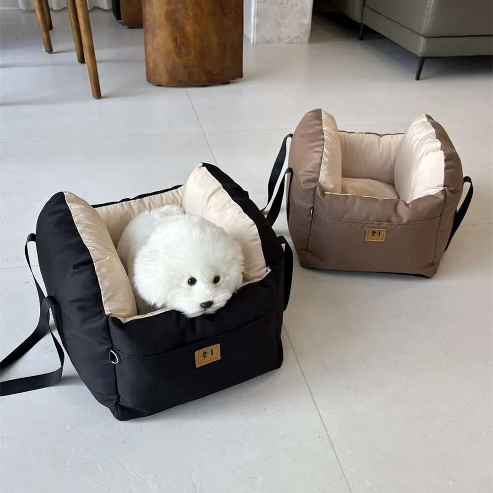 Dog Car Seat With Safety Belt Four Season Pet Cushion