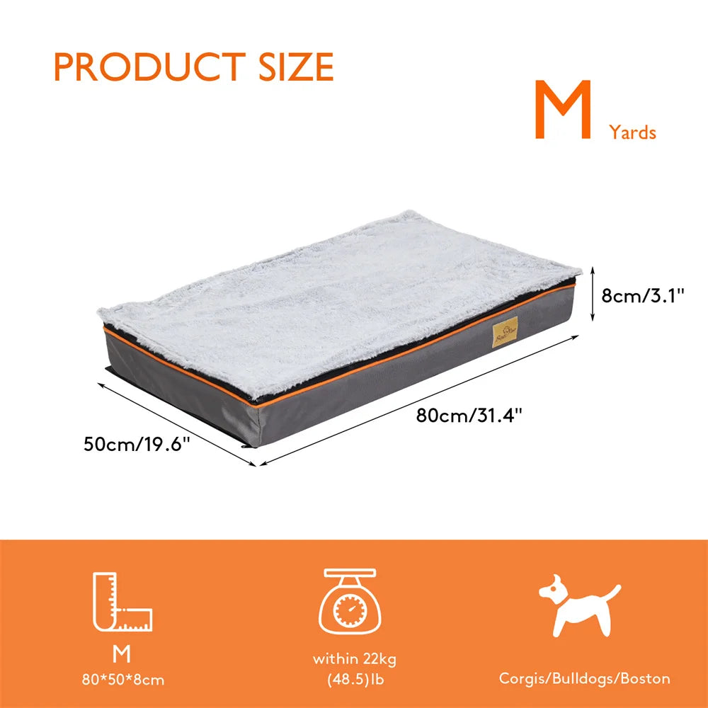 BORWARTCN Orthopedic Memory Foam Dog Bed Waterproof Washable