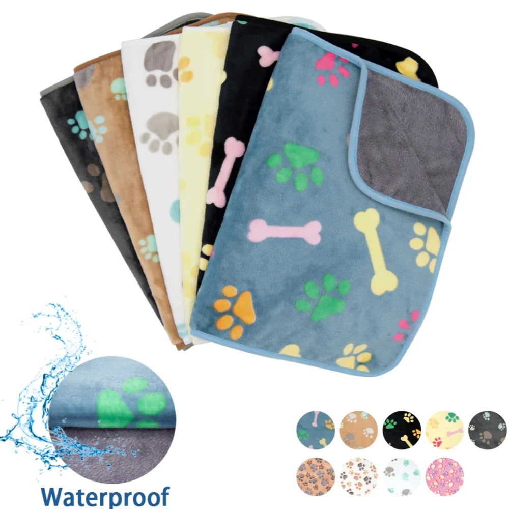 QiuqiuPetty Waterproof Dog Blanket Thickened Pet Mat For Dogs