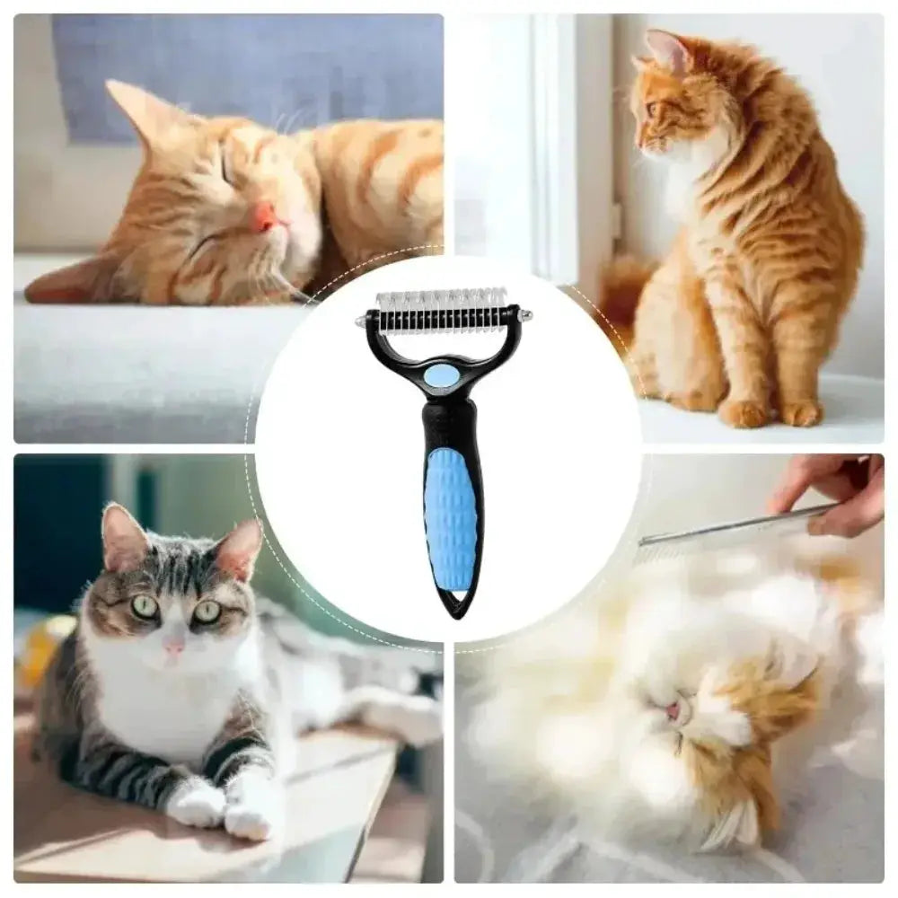 Double Sided Stainless Steel Pet Grooming Brush Dog Cat Hair Remover Comb Tangle Removal Pet Supplies by Furtastic Pet Essentials